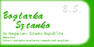 boglarka sztanko business card